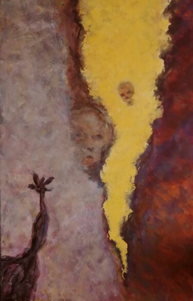 Malerei mit dem Titel "Esprits troublés II" von Alain Ferranti, Original-Kunstwerk, Acryl Auf Keilrahmen aus Holz montiert
