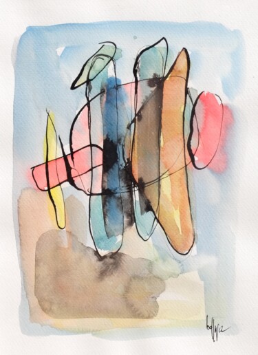 「2022.235」というタイトルの絵画 Oscar Boffyによって, オリジナルのアートワーク, 水彩画