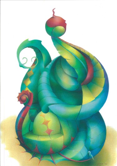 Drawing titled "Entwined" by Symona Colina, Original Artwork, Pencil