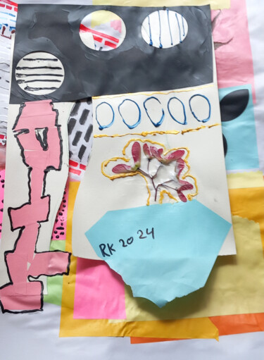 Collages titled "RK72" by Ronnie Kolner, Original Artwork, Collages