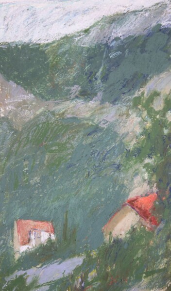Bar, Montenegro. Mountains. Schilderij getiteld "Bar, Montenegro. Mo…" door Mariia Kurbatova, Origineel Kunstwerk, Pastel