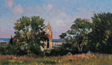 Peinture intitulée "La Pernelle Jonville" par Jean-François Grébert, Œuvre d'art originale, Huile