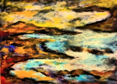 Pittura intitolato "Cap de creus" da André Caparros, Opera d'arte originale, Acrilico Montato su Telaio per barella in legno