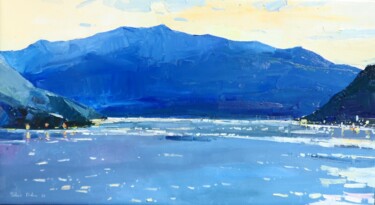 绘画 标题为“" Quiet evening "” 由Yehor Dulin, 原创艺术品, 油 安装在木质担架架上