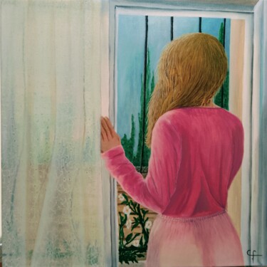 Painting titled "Mañana de primavera" by Claudia Fernandez, Original Artwork, Acrylic Mounted on Wood Stretcher frame