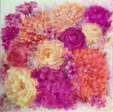 Peinture intitulée ""Luxurious." Series…" par Viktoriia Korniienko, Œuvre d'art originale, Huile Monté sur Châssis en bois