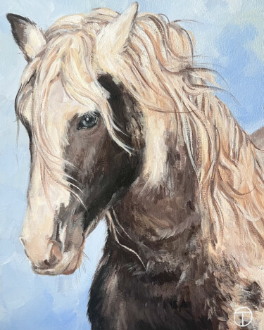 Schilderij getiteld "Horse 20" door Olia Tomkova, Origineel Kunstwerk, Acryl