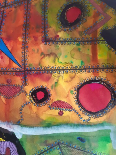 Painting titled "La détente 2" by Coco Vewenda, Original Artwork, Ink