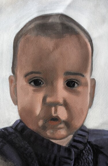 Painting titled "Etude- Malo" by Simon Algayon, Original Artwork, Acrylic Mounted on Wood Panel