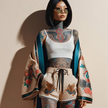 数字艺术 标题为“Wearin' silky looki…” 由Александр Погодин, 原创艺术品, AI生成的图像