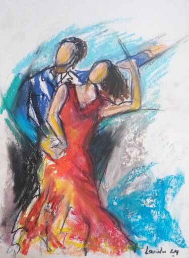 图画 标题为“Flamenco 12” 由Laudu, 原创艺术品, 粉彩