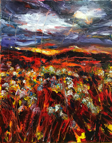 Peinture intitulée "Un roman, une belle…" par Céline Pasteur, Œuvre d'art originale, Huile