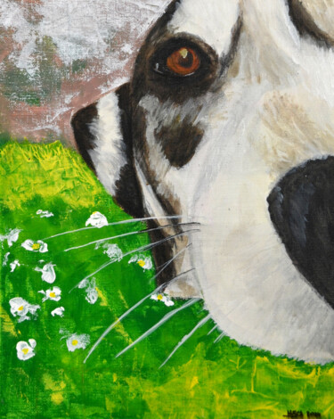 "Un peu trop près" Peinture intitulée ""Un peu trop près"" par Nusch, Œuvre d'art originale, Acrylique Monté sur Carton