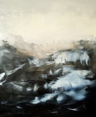 绘画 标题为“Waves Of Landscape” 由Gabi Ehmann, 原创艺术品, 丙烯 安装在木质担架架上