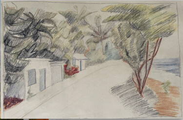 Fotografie getiteld "Anse Carbet (Zeichn…" door Sandra Willendorf, Origineel Kunstwerk, Niet gemanipuleerde fotografie