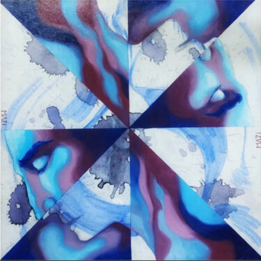 Painting titled "Ser Multifacetado" by Fernando Maziviero, Original Artwork, Oil