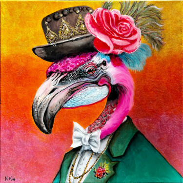 Painting titled "Franco F." by Kristin Voss, Original Artwork, Acrylic