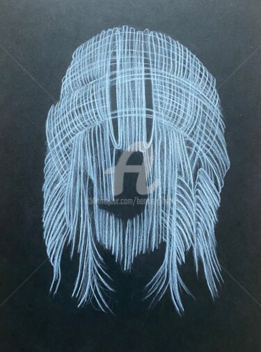 Dessin intitulée "Coiffe" par Benoît Girodon, Œuvre d'art originale, Crayon