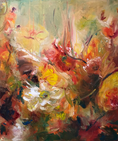 Painting titled "Still life" by Céline Pasteur, Original Artwork, Oil
