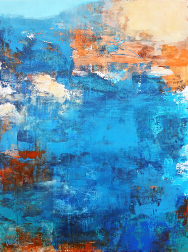 Peinture intitulée "Dialogue de couleur…" par Marianne Quinzin, Œuvre d'art originale, Acrylique