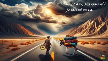 数字艺术 标题为“SOIS RASSURE ,L'ANE” 由Pierre Peytavin, 原创艺术品, AI生成的图像