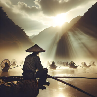 数字艺术 标题为“PECHEUR DU MONDE # 1” 由Art Digital Visuel, 原创艺术品, AI生成的图像