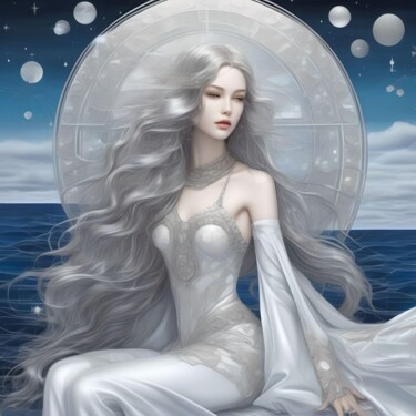 Цифровое искусство под названием "night beauty" - Machnolga, Подлинное произведение искусства, Цифровая живопись