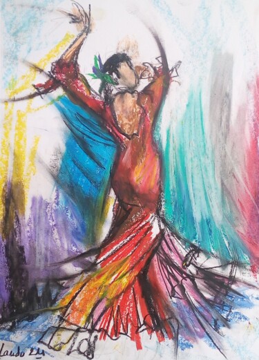 图画 标题为“Flamenco 22” 由Laudu, 原创艺术品, 粉彩
