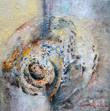 Schilderij getiteld "Acescence" door Murielle Campillo, Origineel Kunstwerk, Acryl Gemonteerd op Frame voor houten brancard