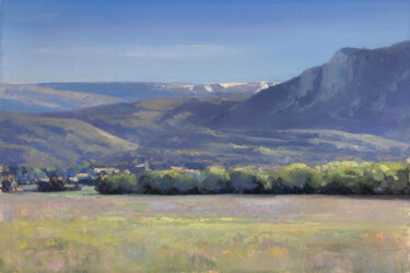 Peinture intitulée "Montagne de Lure" par Pascal Giroud, Œuvre d'art originale, Huile