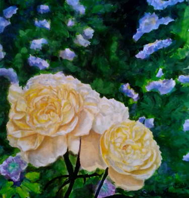 "Flower House 1" başlıklı Tablo Sunshine Amos tarafından, Orijinal sanat, Suluboya