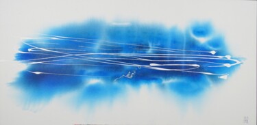 Symphonie de l'eau Peinture intitulée "Symphonie de l'eau" par Anja Spagl, Œuvre d'art originale, Acrylique Monté sur Châssis en bois