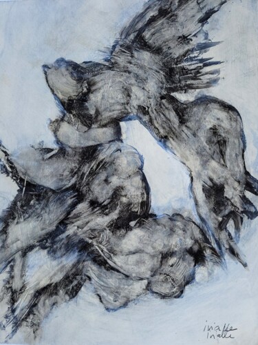 Peinture intitulée "Racine 013" par Isabelle Vialle, Œuvre d'art originale, Pigments