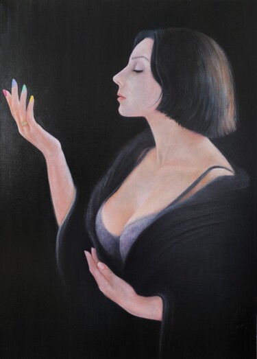 绘画 标题为“Danse.Self-portrait…” 由Vero Adoni, 原创艺术品, 油