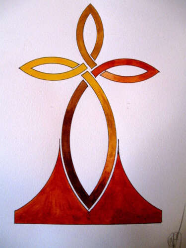 Zeichnungen mit dem Titel "Hermine 01" von Aélys, Original-Kunstwerk, Aquarell