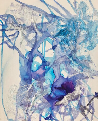 Painting titled "Wild heart 1" by Joanna Wietrzycka, Original Artwork, Collages Mounted on Wood Stretcher frame