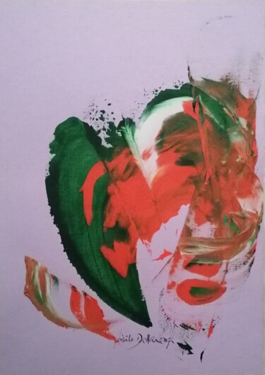 Painting titled "Printanier I" by Gisèle Dalla Longa, Original Artwork, Acrylic
