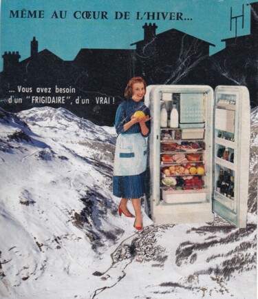 Collages titled "Fridge" by Emilie Desault, Original Artwork, Collages