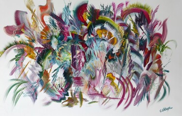 Peinture intitulée "JOUR DE PRINTEMPS" par Cathya, Œuvre d'art originale, Acrylique Monté sur Châssis en bois