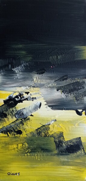 제목이 "Etude en jaune 3"인 미술작품 Jean Oillet로, 원작, 아크릴