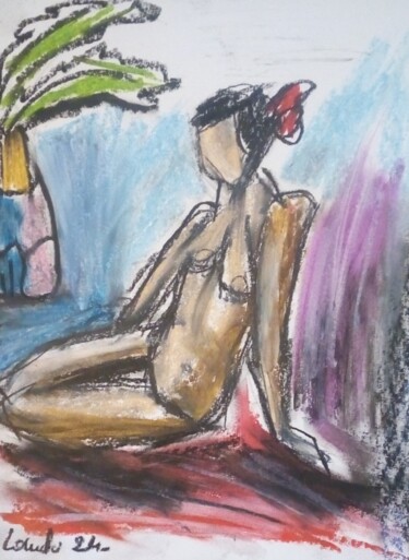 "Nu 9" başlıklı Resim Laudu tarafından, Orijinal sanat, Pastel