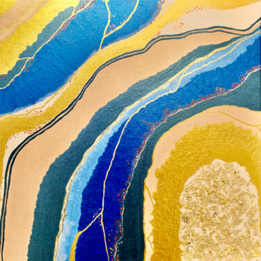 Painting titled "Stone section" by Agnieszka Botor-Probierz, Original Artwork, Acrylic