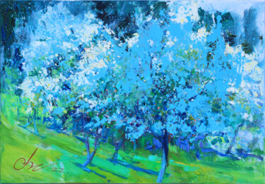 Peinture intitulée "Smell of spring" par Serhii Cherniakovskyi, Œuvre d'art originale, Huile Monté sur Châssis en bois