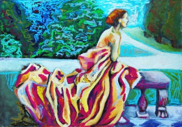 Émotions au coucher du soleil. Painting titled "Émotions au coucher…" by Sara Raquel Sarangello, Original Artwork, Oil
