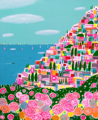 Peinture intitulée "Harbour Of Beauty" par Katrina Avotina, Œuvre d'art originale, Acrylique