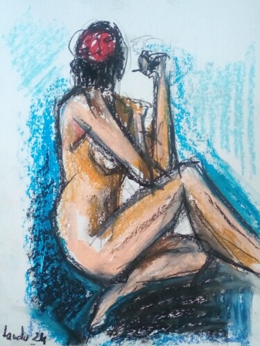 Tekening getiteld "Nu 16" door Laudu, Origineel Kunstwerk, Pastel