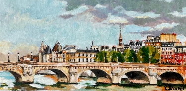 Peinture intitulée "Pont Neuf" par Pascal Brachet, Œuvre d'art originale, Acrylique