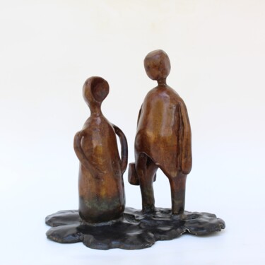 Scultura intitolato "Couple (n° 143)" da Didier Fournier, Opera d'arte originale, Bronzo