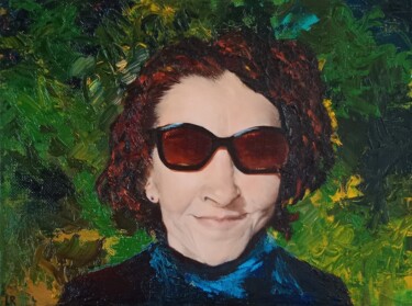 「self-portrait in re…」というタイトルの絵画 Liudmila Rabinovichによって, オリジナルのアートワーク, オイル