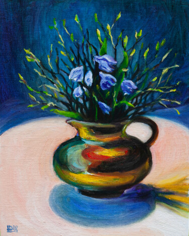 "Spring In A Copper…" başlıklı Tablo Liudmila Pisliakova tarafından, Orijinal sanat, Petrol Karton üzerine monte edilmiş